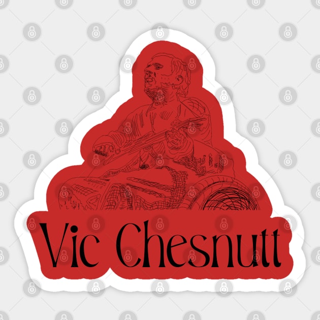 Vic Chesnutt Sticker by Gregg Standridge